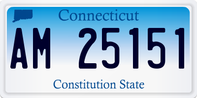CT license plate AM25151