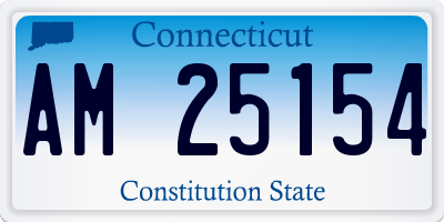 CT license plate AM25154