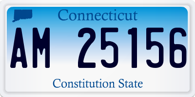 CT license plate AM25156