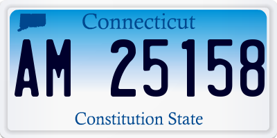 CT license plate AM25158