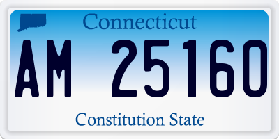 CT license plate AM25160