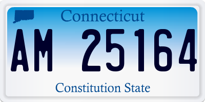 CT license plate AM25164