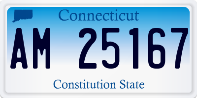 CT license plate AM25167