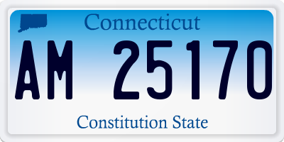 CT license plate AM25170