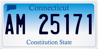 CT license plate AM25171
