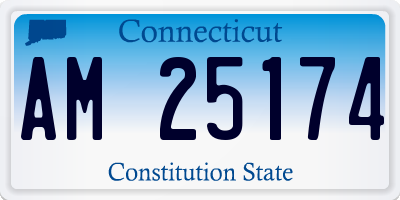 CT license plate AM25174