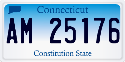 CT license plate AM25176