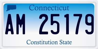 CT license plate AM25179
