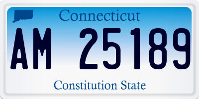 CT license plate AM25189
