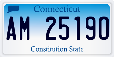 CT license plate AM25190
