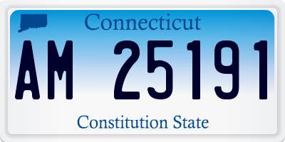 CT license plate AM25191