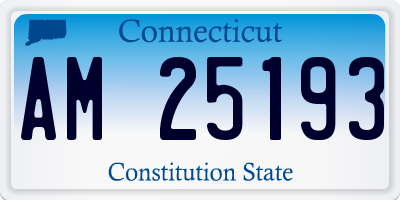 CT license plate AM25193