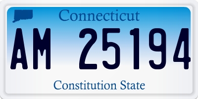 CT license plate AM25194