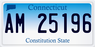 CT license plate AM25196