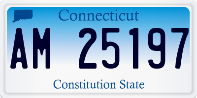CT license plate AM25197