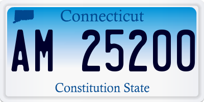 CT license plate AM25200