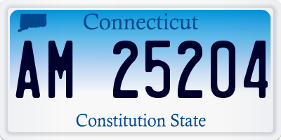 CT license plate AM25204