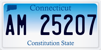 CT license plate AM25207
