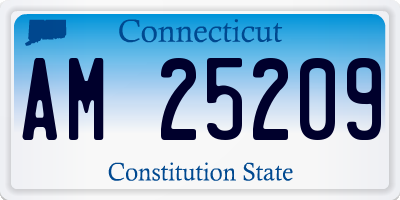 CT license plate AM25209
