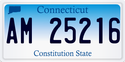 CT license plate AM25216