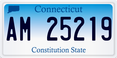 CT license plate AM25219