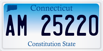 CT license plate AM25220