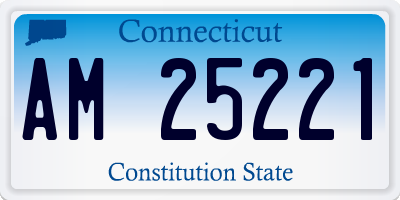 CT license plate AM25221
