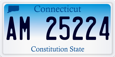 CT license plate AM25224