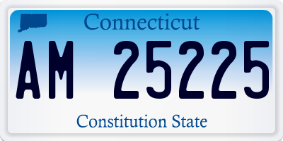CT license plate AM25225