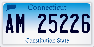 CT license plate AM25226