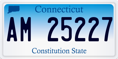 CT license plate AM25227
