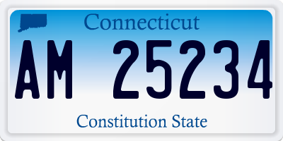 CT license plate AM25234