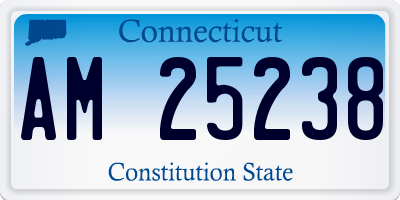 CT license plate AM25238