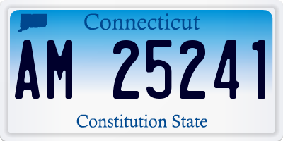 CT license plate AM25241