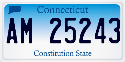 CT license plate AM25243