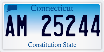 CT license plate AM25244