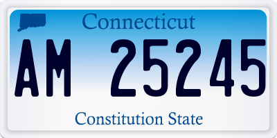 CT license plate AM25245