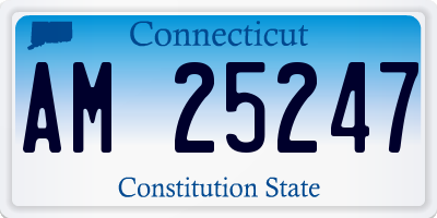 CT license plate AM25247