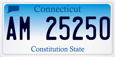 CT license plate AM25250