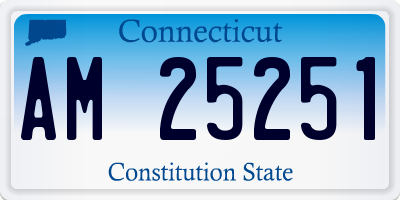 CT license plate AM25251