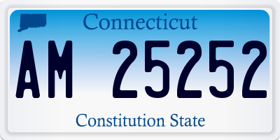 CT license plate AM25252
