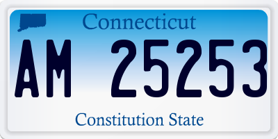 CT license plate AM25253