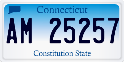 CT license plate AM25257