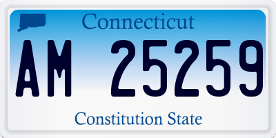 CT license plate AM25259