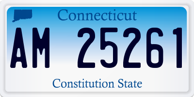 CT license plate AM25261