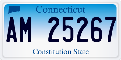 CT license plate AM25267