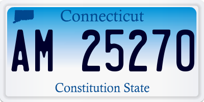 CT license plate AM25270
