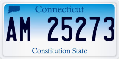 CT license plate AM25273