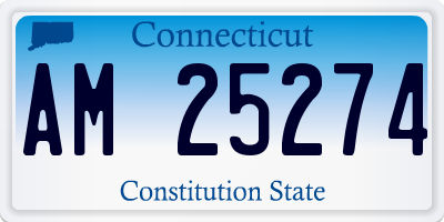 CT license plate AM25274