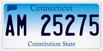 CT license plate AM25275